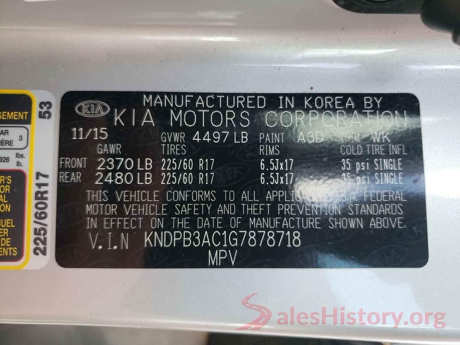 KNDPB3AC1G7878718 2016 KIA SPORTAGE