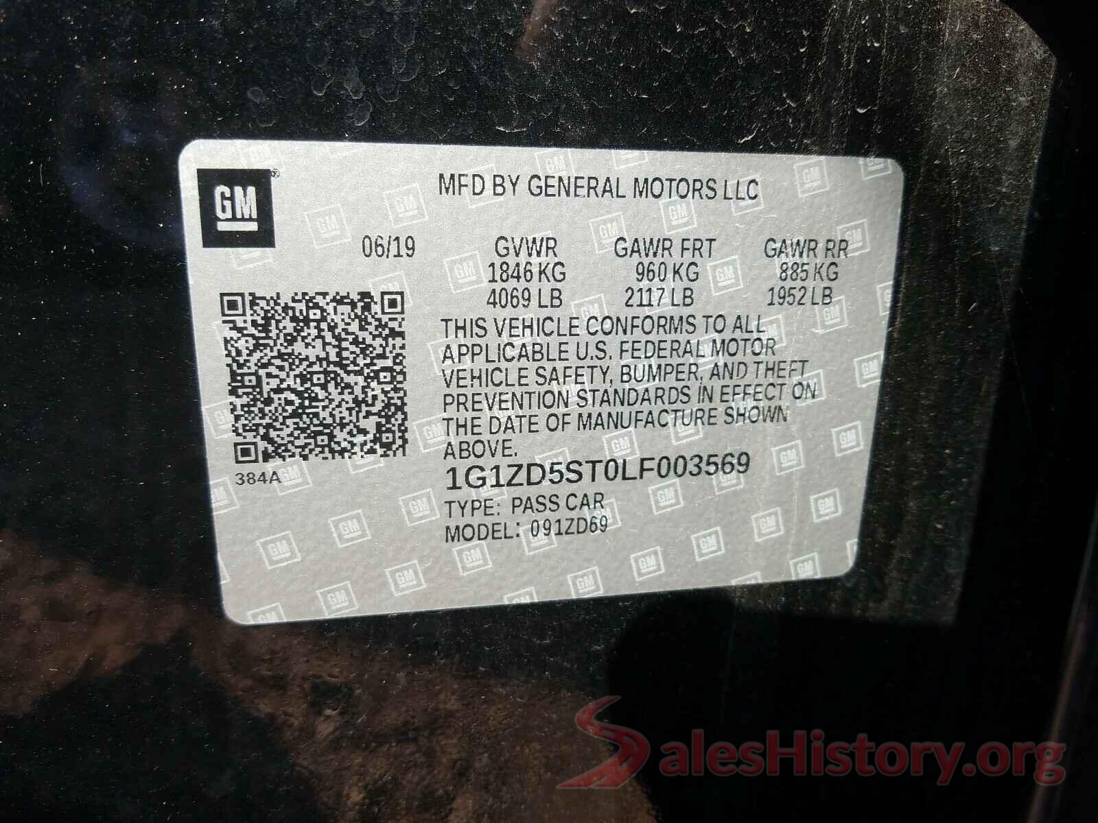 1G1ZD5ST0LF003569 2020 CHEVROLET MALIBU