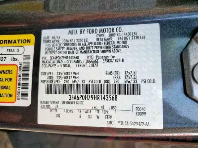 3FA6P0H79HR143568 2017 FORD FUSION