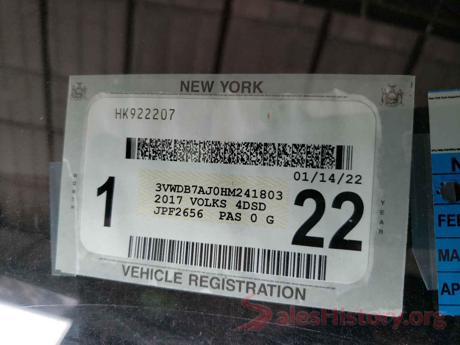 3VWDB7AJ0HM241803 2017 VOLKSWAGEN JETTA