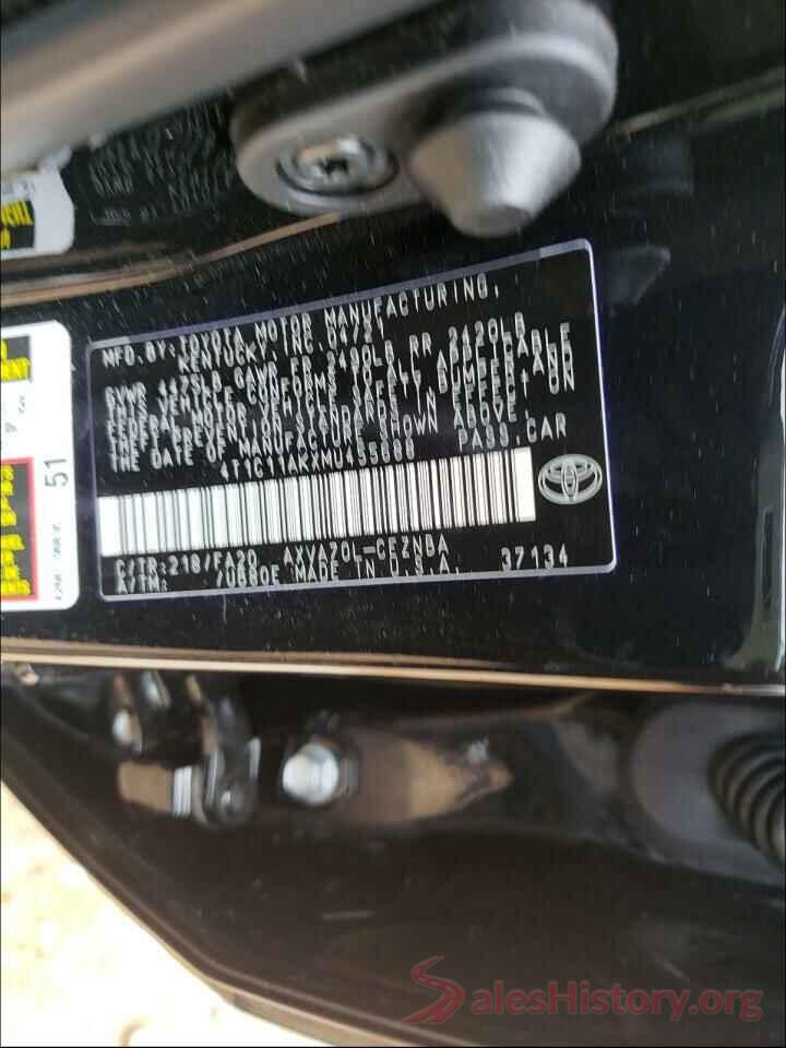 4T1C11AKXMU455688 2021 TOYOTA CAMRY