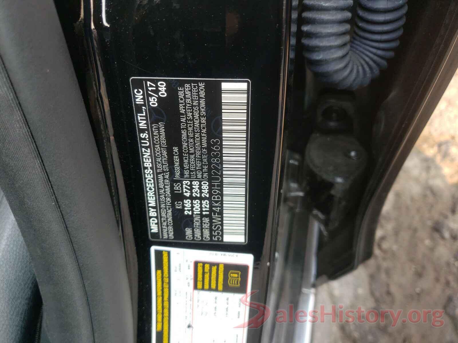 55SWF4KB9HU228363 2017 MERCEDES-BENZ C-CLASS