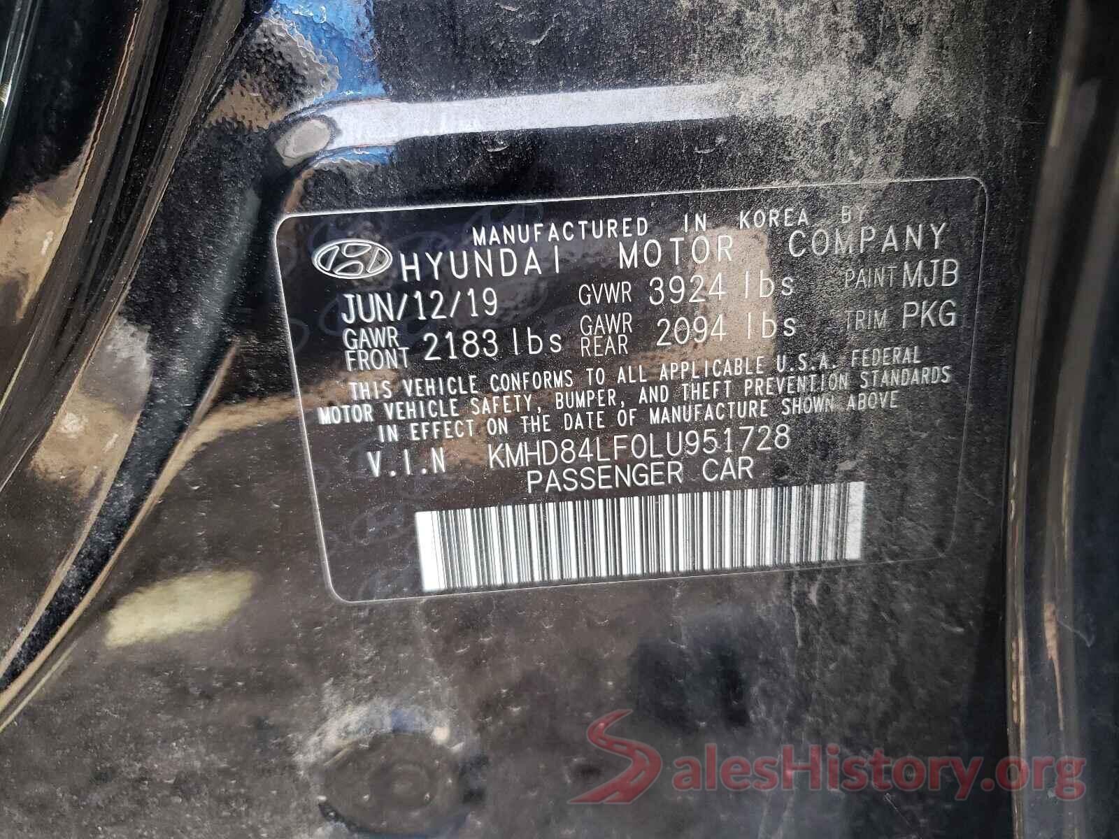 KMHD84LF0LU951728 2020 HYUNDAI ELANTRA