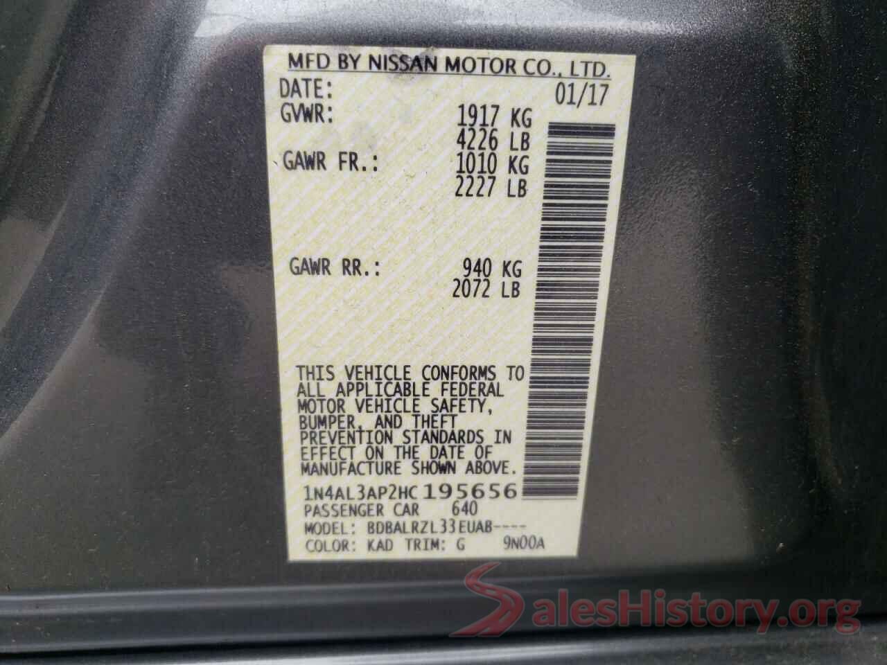 1N4AL3AP2HC195656 2017 NISSAN ALTIMA