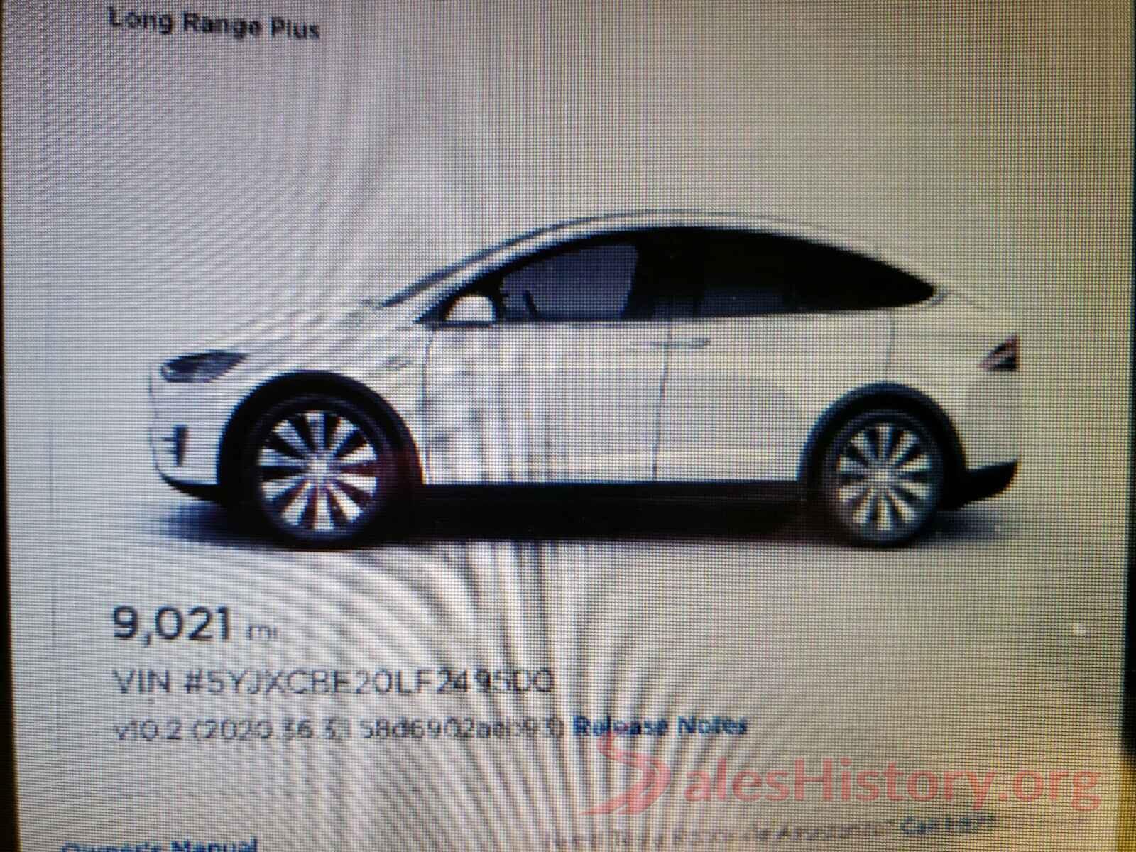 5YJXCBE20LF249500 2020 TESLA MODEL S