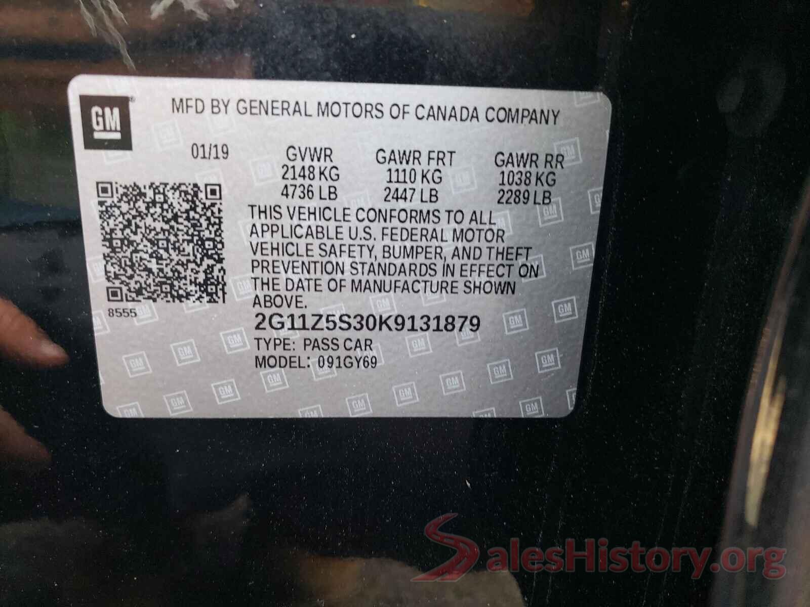 2G11Z5S30K9131879 2019 CHEVROLET IMPALA