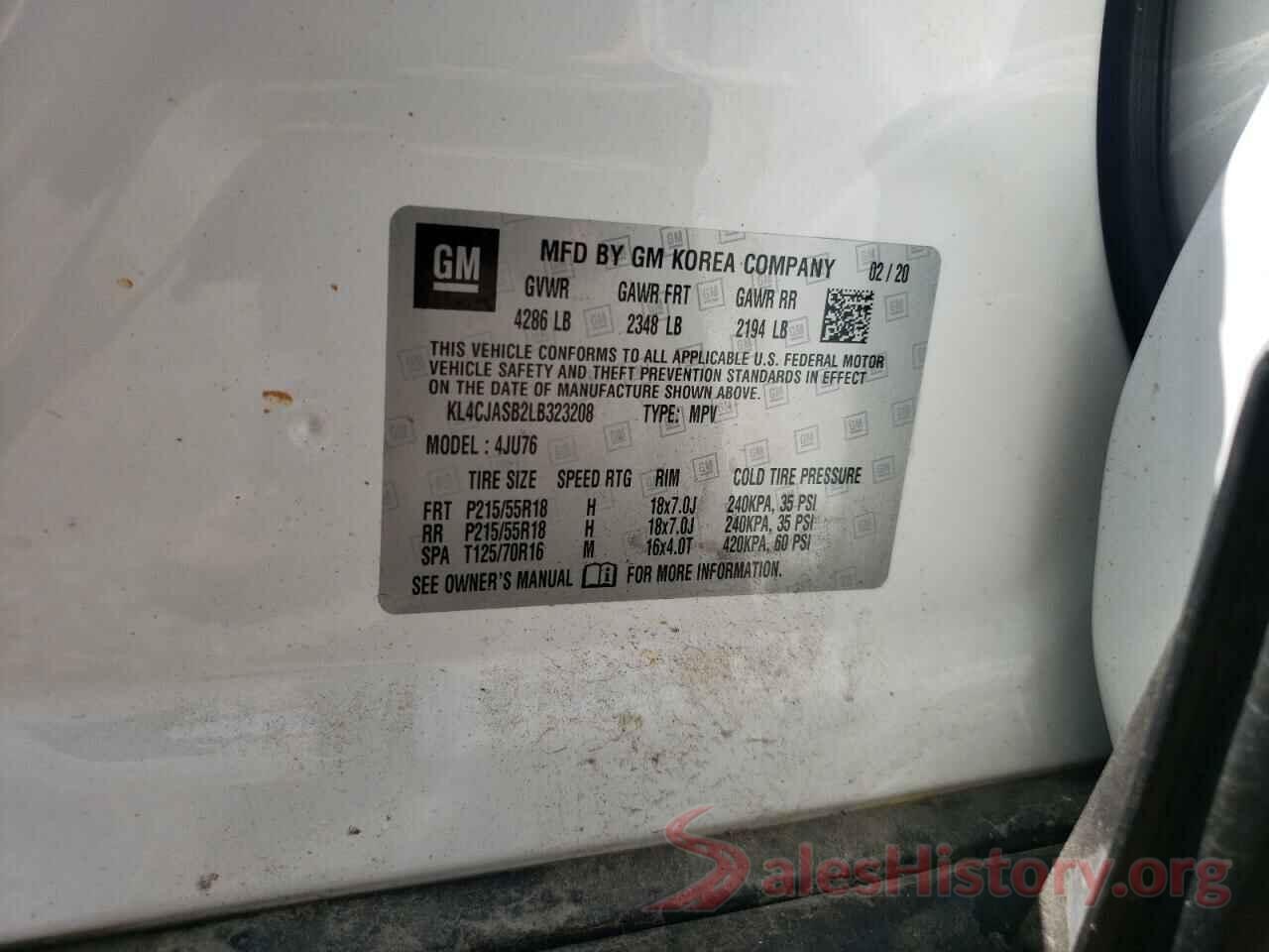 KL4CJASB2LB323208 2020 BUICK ENCORE