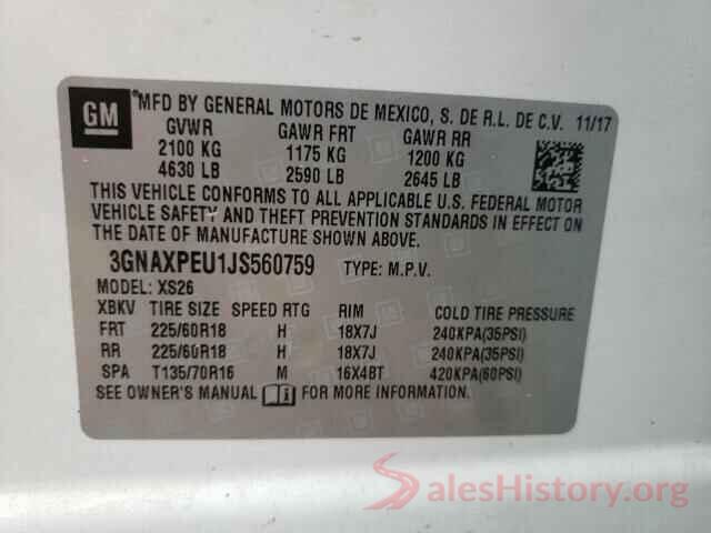 3GNAXPEU1JS560759 2018 CHEVROLET EQUINOX