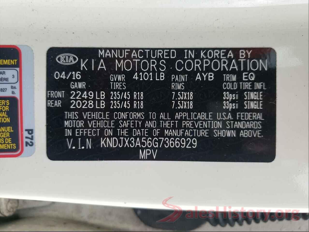 KNDJX3A56G7366929 2016 KIA SOUL