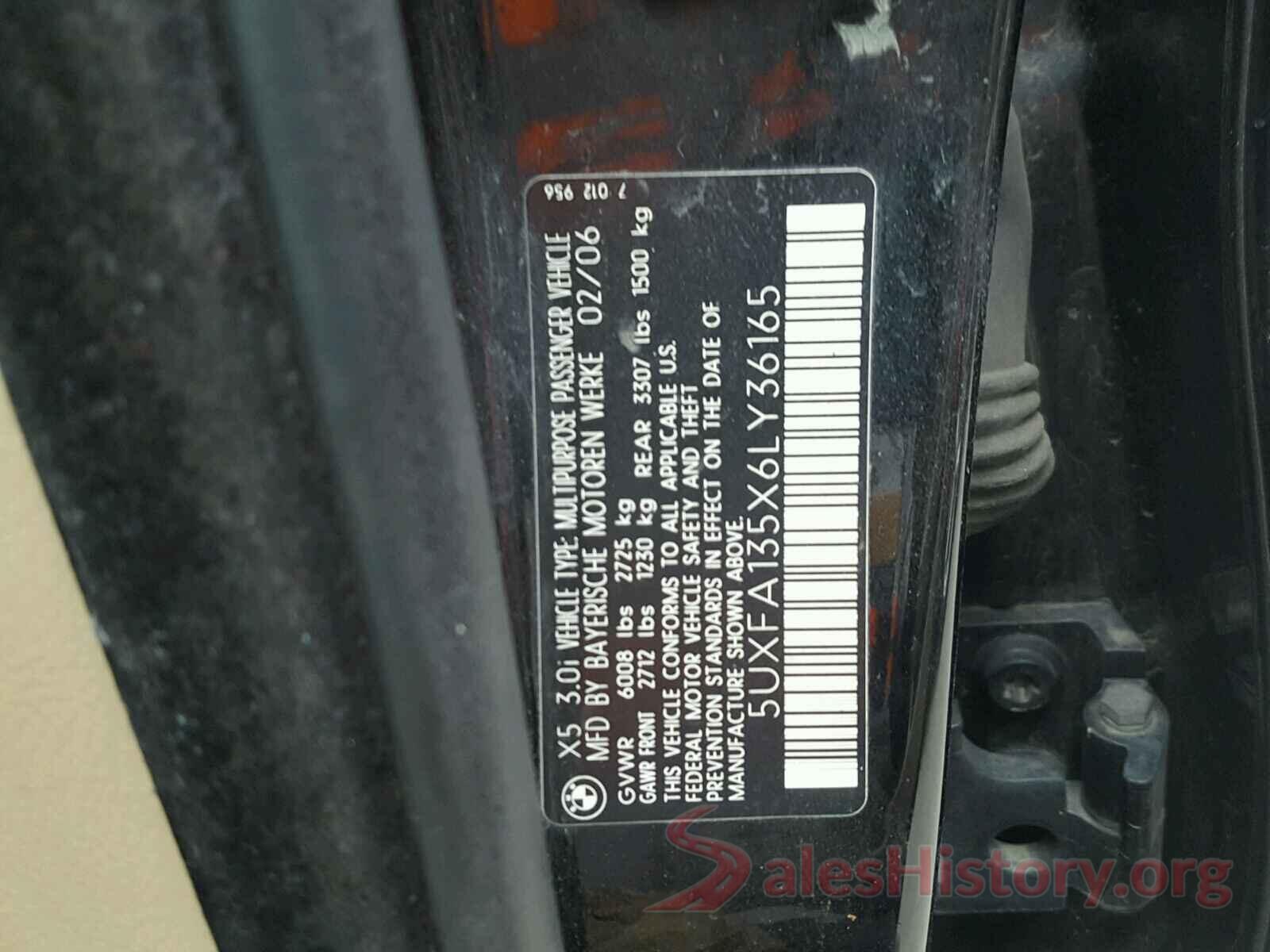 5UXFA135X6LY36165 2006 BMW X5