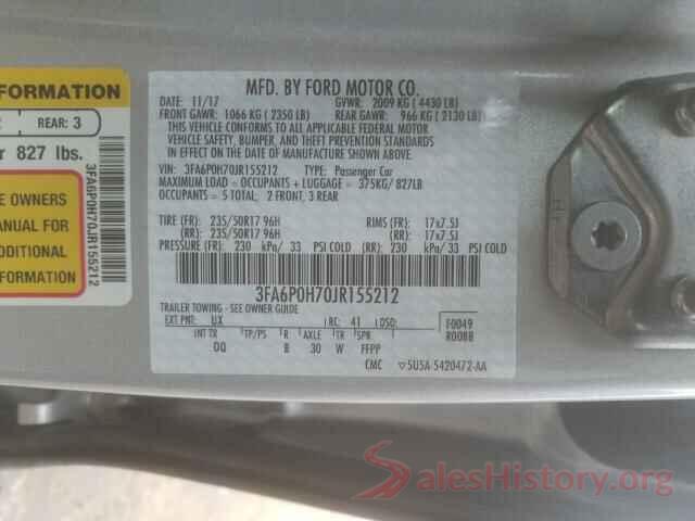 3FA6P0H70JR155212 2018 FORD FUSION