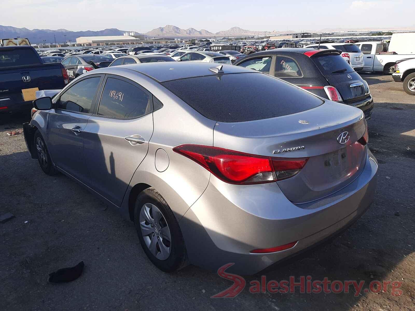 5NPDH4AE9GH709986 2016 HYUNDAI ELANTRA