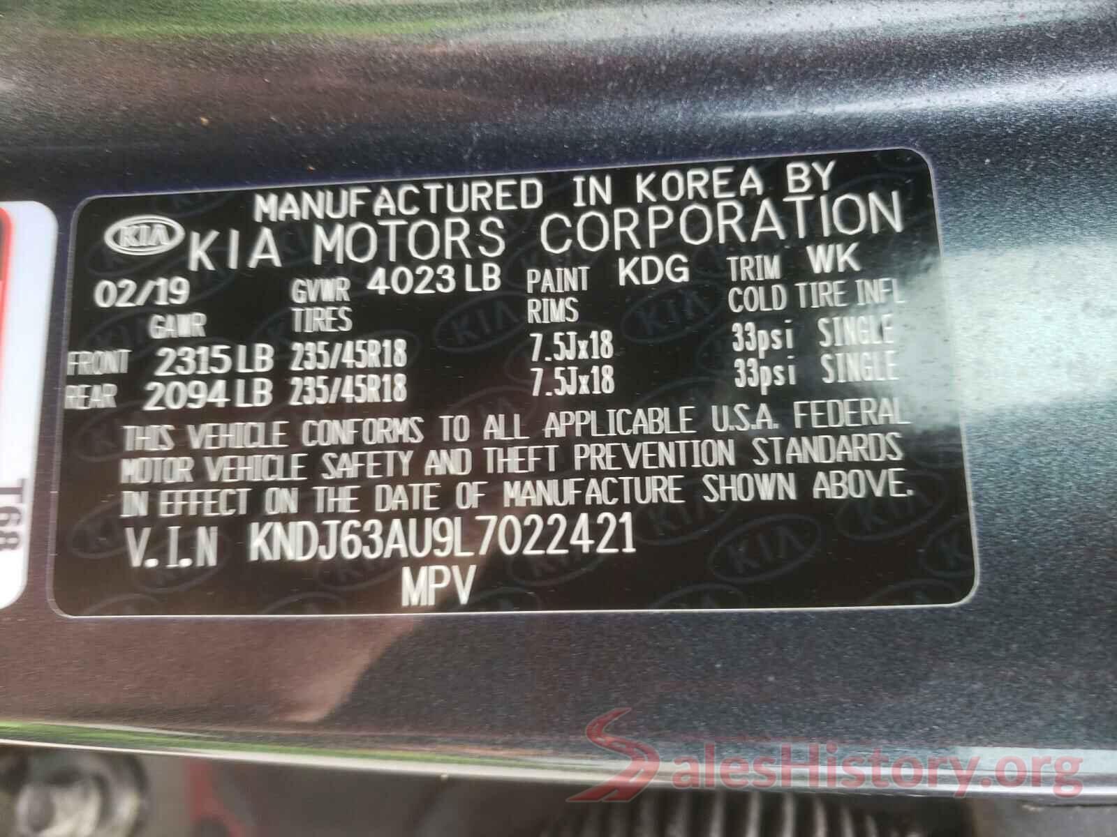 KNDJ63AU9L7022421 2020 KIA SOUL