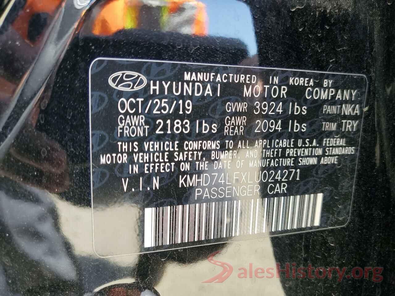 KMHD74LFXLU024271 2020 HYUNDAI ELANTRA