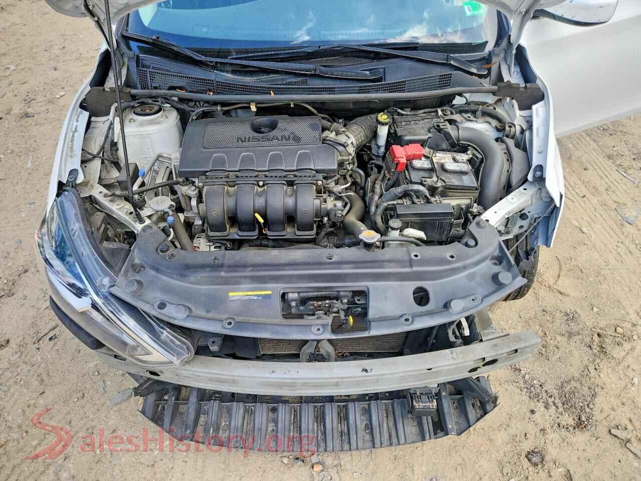 2019 NISSAN SENTRA VIN 3N1AB7AP4KY319738, VIN plate
