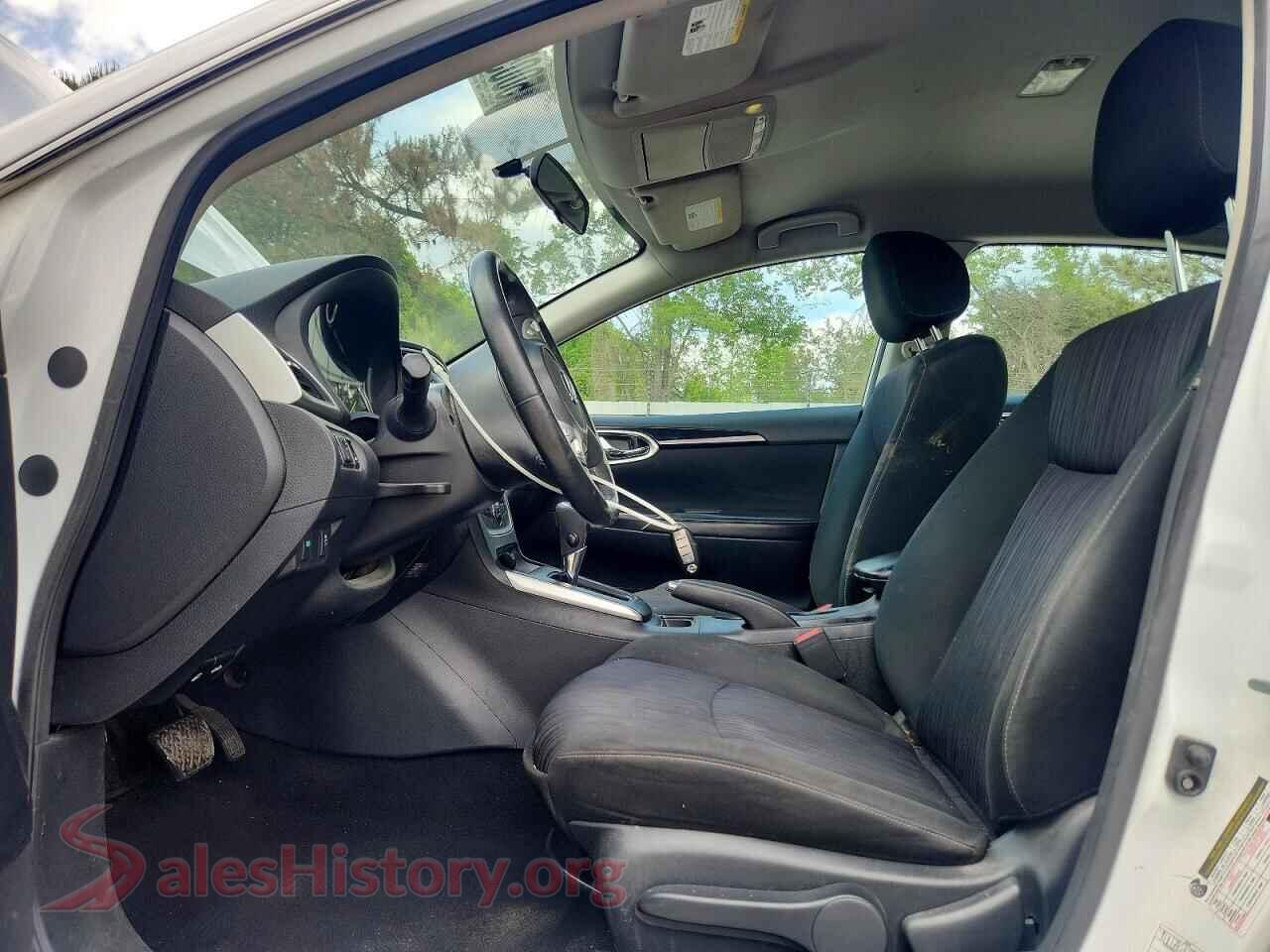 2019 NISSAN SENTRA VIN 3N1AB7AP4KY319738, engine bay
