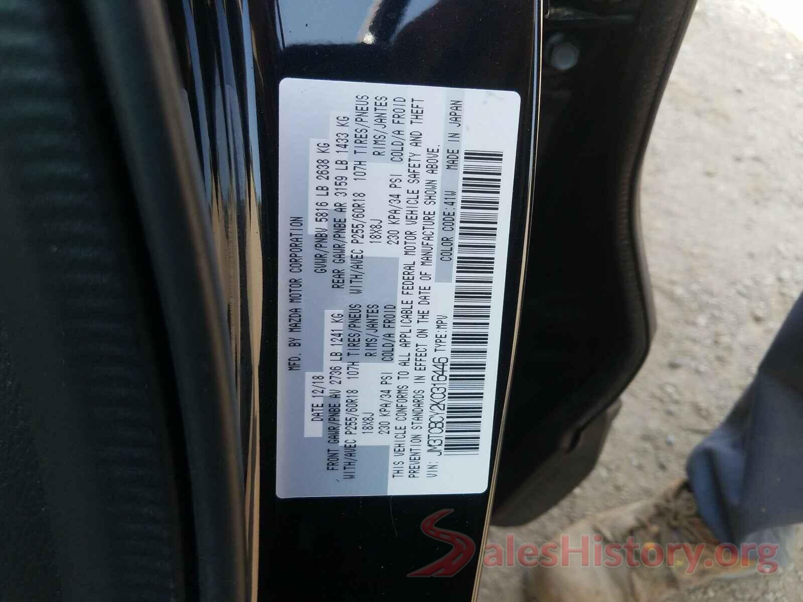 JM3TCBCY2K0316446 2019 MAZDA CX-9