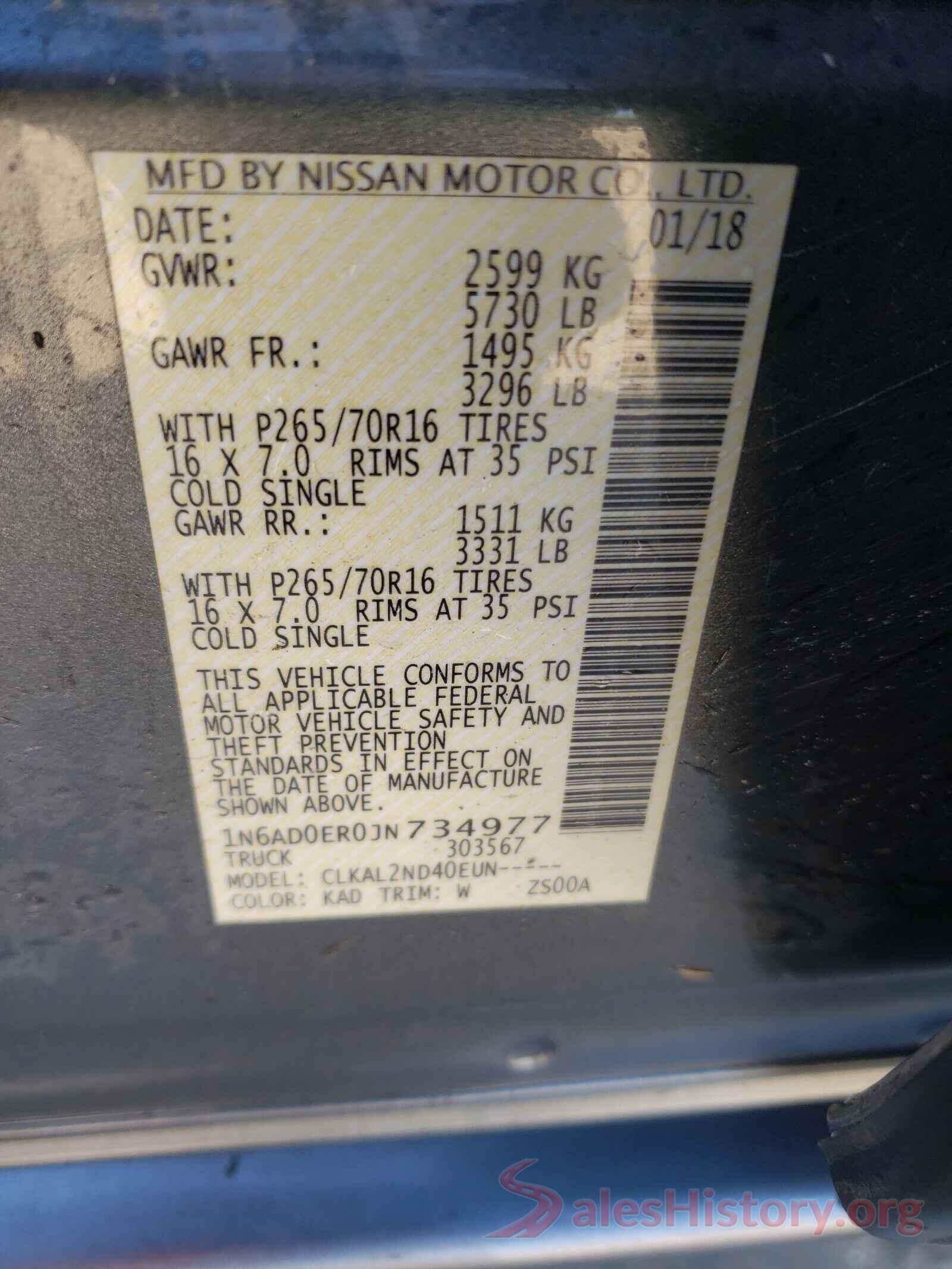 1N6AD0ER0JN734977 2018 NISSAN FRONTIER