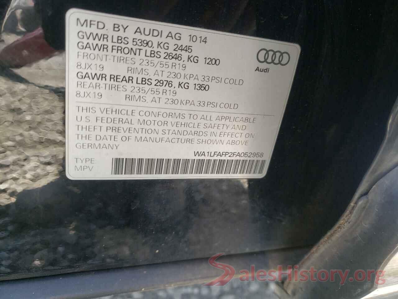 WA1LFAFP2FA052958 2015 AUDI Q5