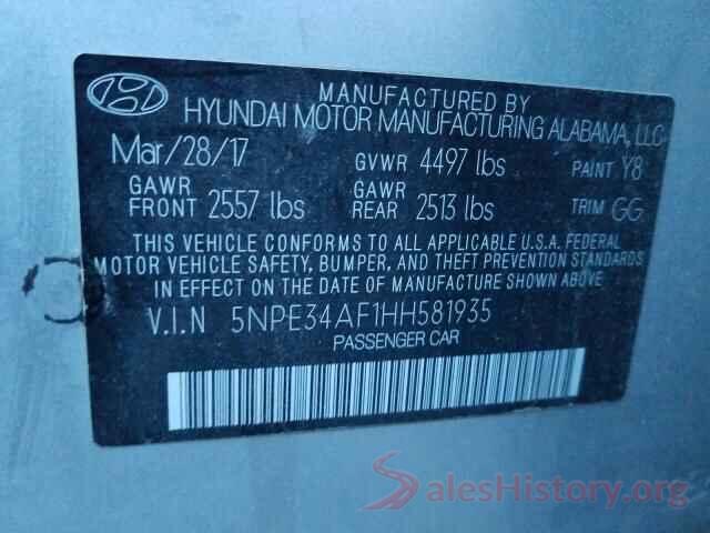 5NPE34AF1HH581935 2017 HYUNDAI SONATA