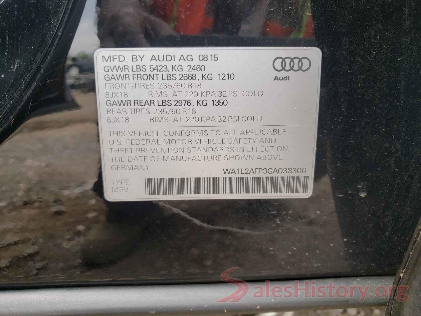 WA1L2AFP3GA038306 2016 AUDI Q5