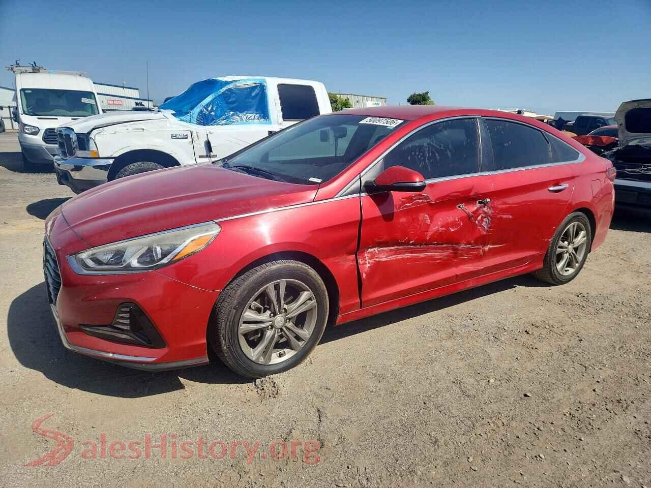 2018 HYUNDAI SONATA VIN 5NPE34AF0JH652239, auction photo