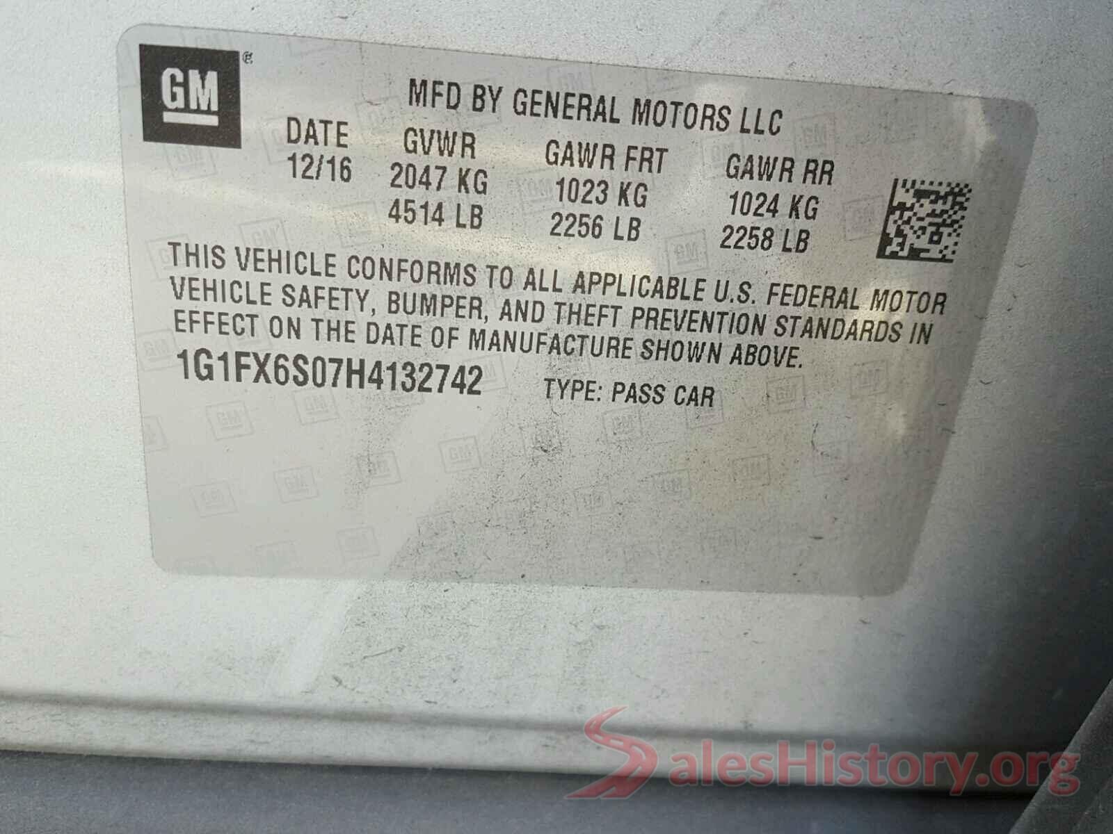 1G1FX6S07H4132742 2017 CHEVROLET BOLT