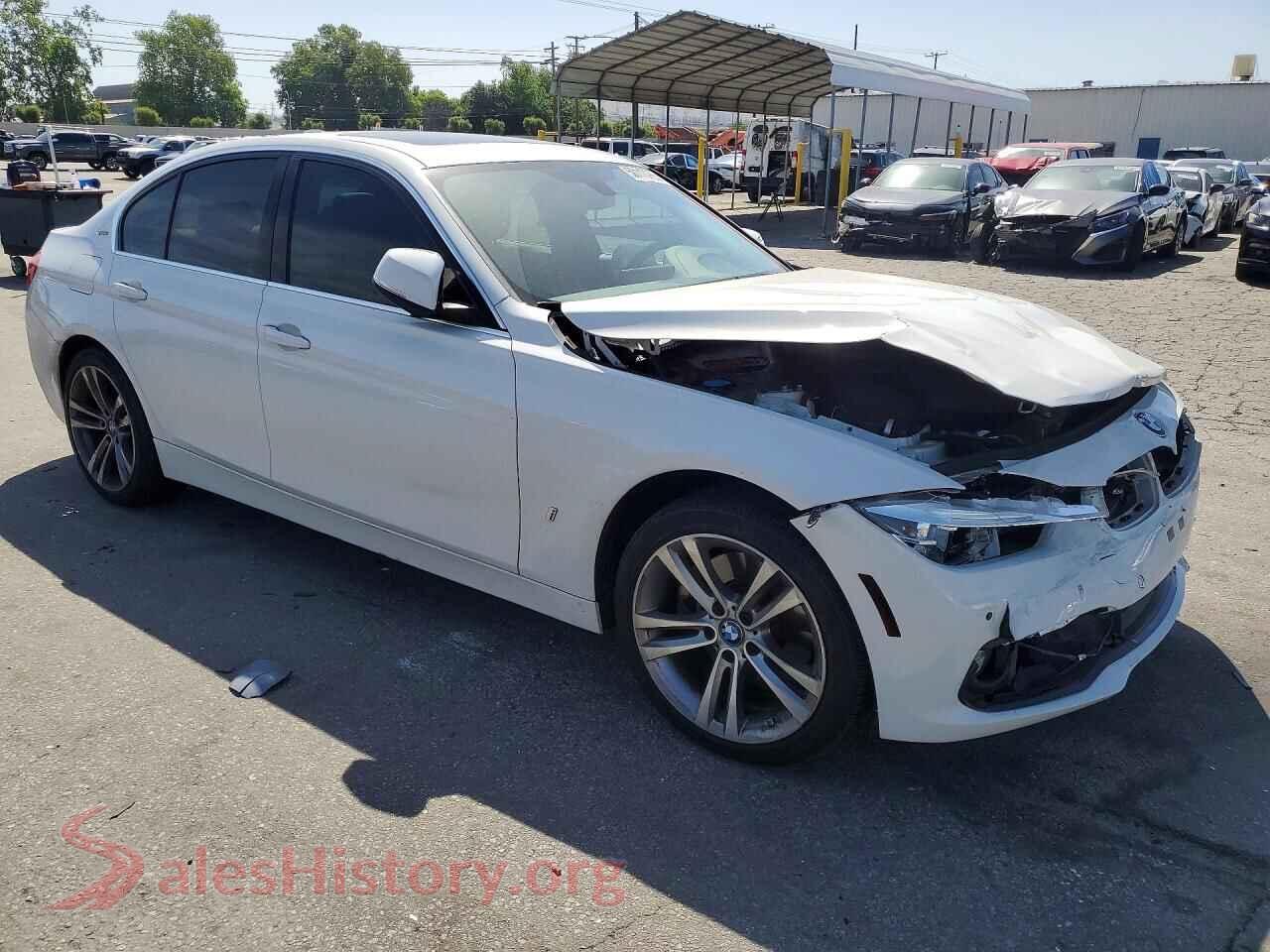 2018 BMW 3 SERIES VIN WBA8E1C5XJA756607, rear 3/4 view