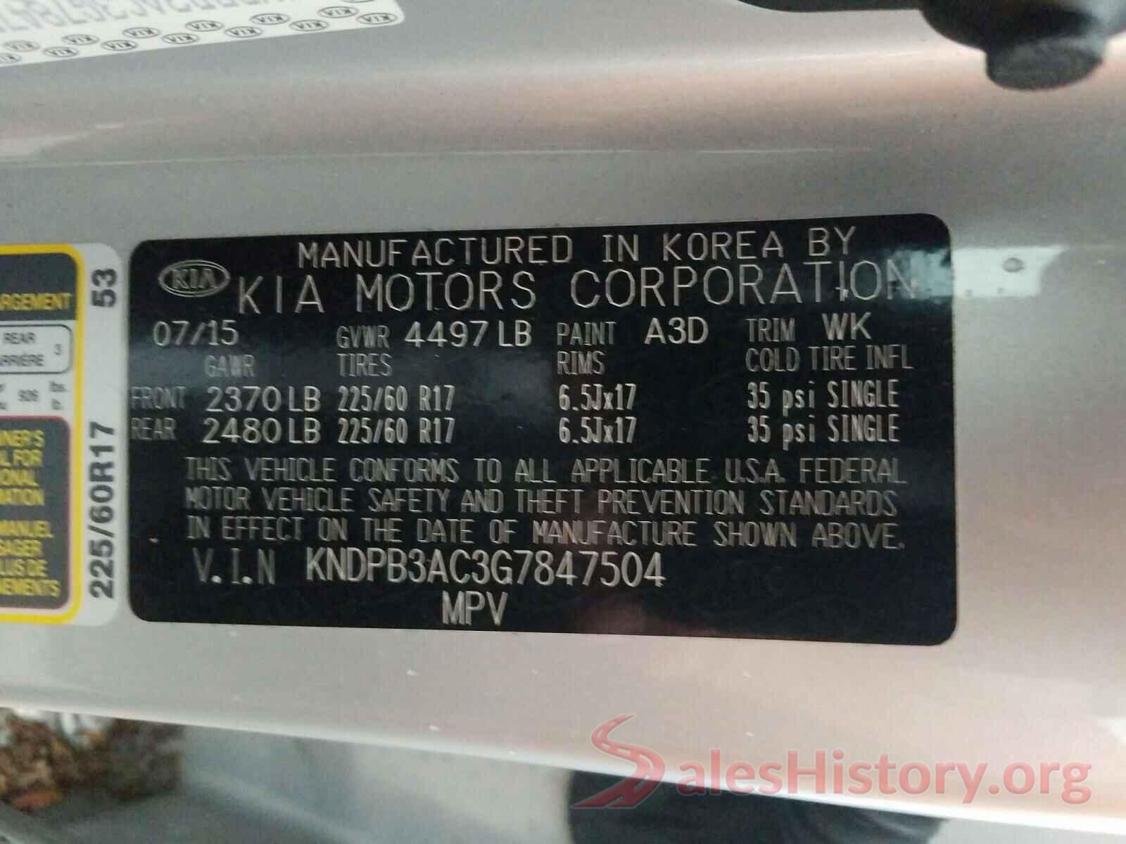 KNDPB3AC3G7847504 2016 KIA SPORTAGE