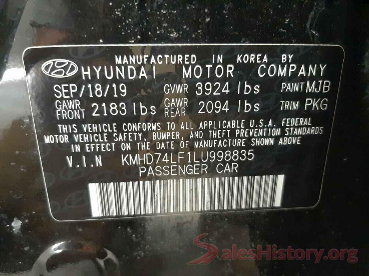 KMHD74LF1LU998835 2020 HYUNDAI ELANTRA