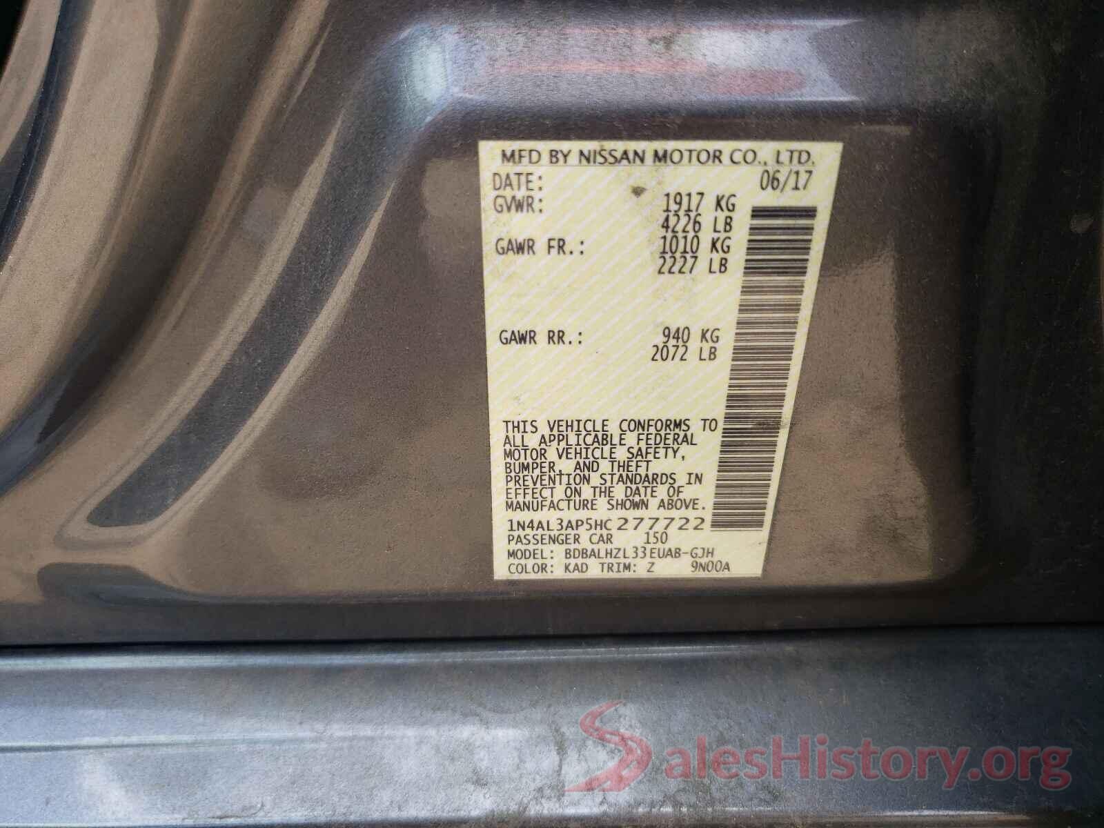 1N4AL3AP5HC277722 2017 NISSAN ALTIMA