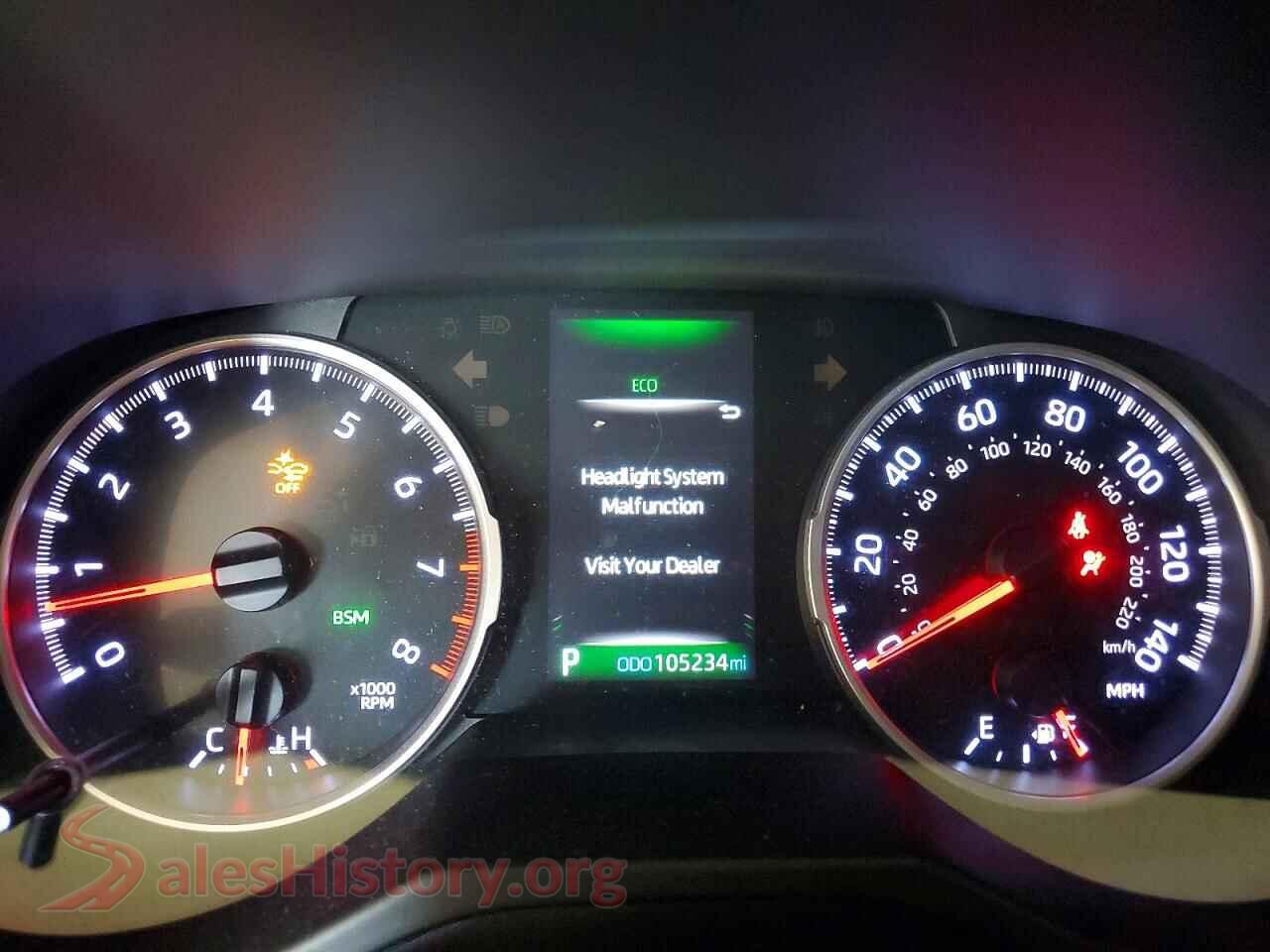 2019 TOYOTA RAV4 VIN 2T3W1RFV2KW015032, interior center console