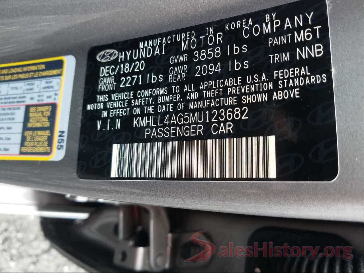 KMHLL4AG5MU123682 2021 HYUNDAI ELANTRA