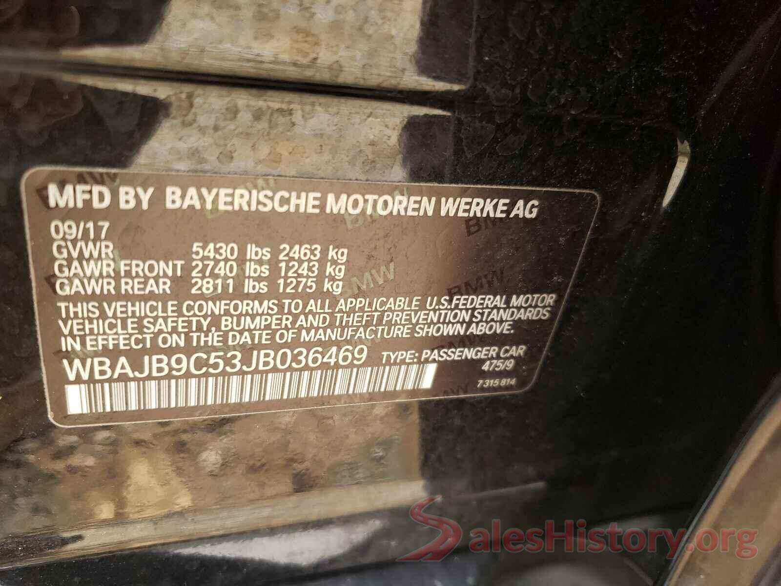 WBAJB9C53JB036469 2018 BMW M5