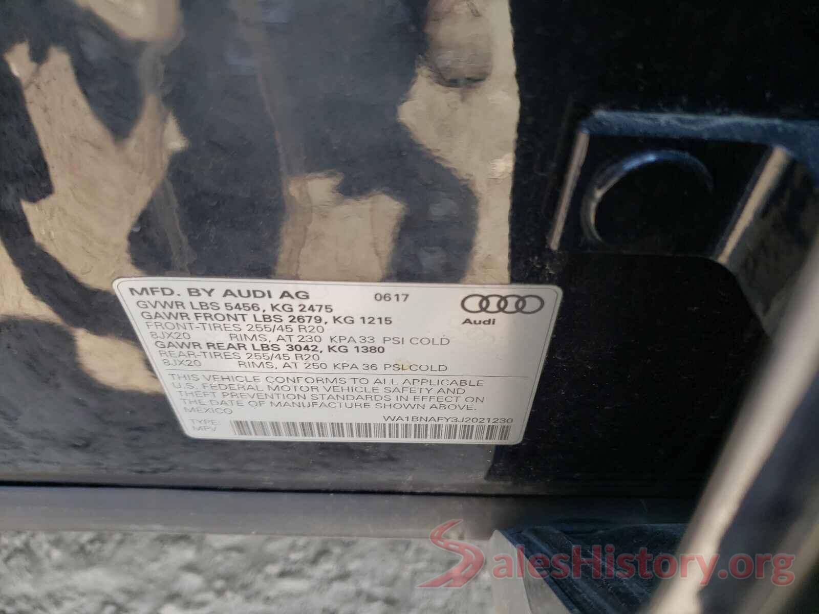 WA1BNAFY3J2021230 2018 AUDI Q5