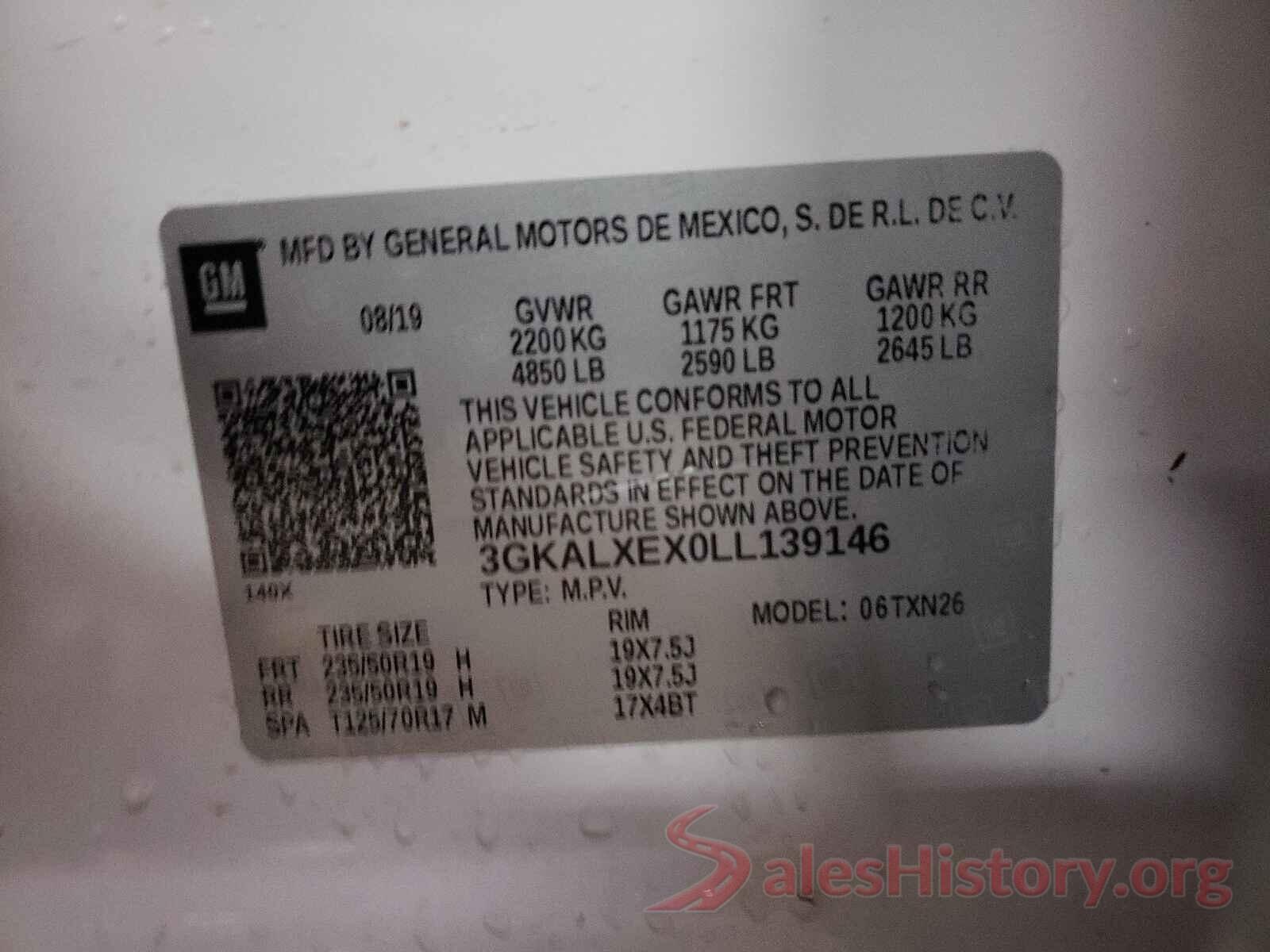 3GKALXEX0LL139146 2020 GMC TERRAIN