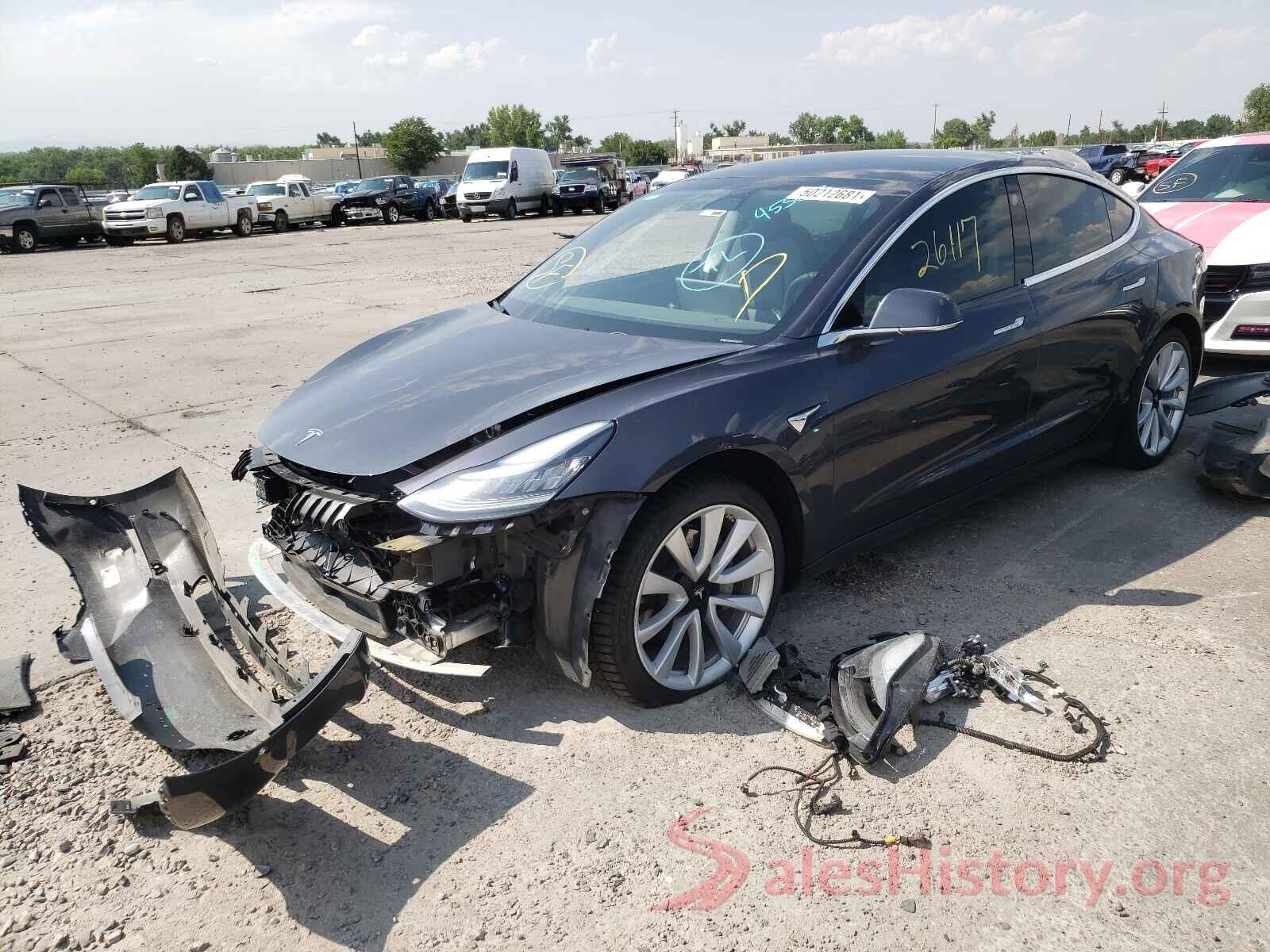 5YJ3E1EB8KF453673 2019 TESLA MODEL 3