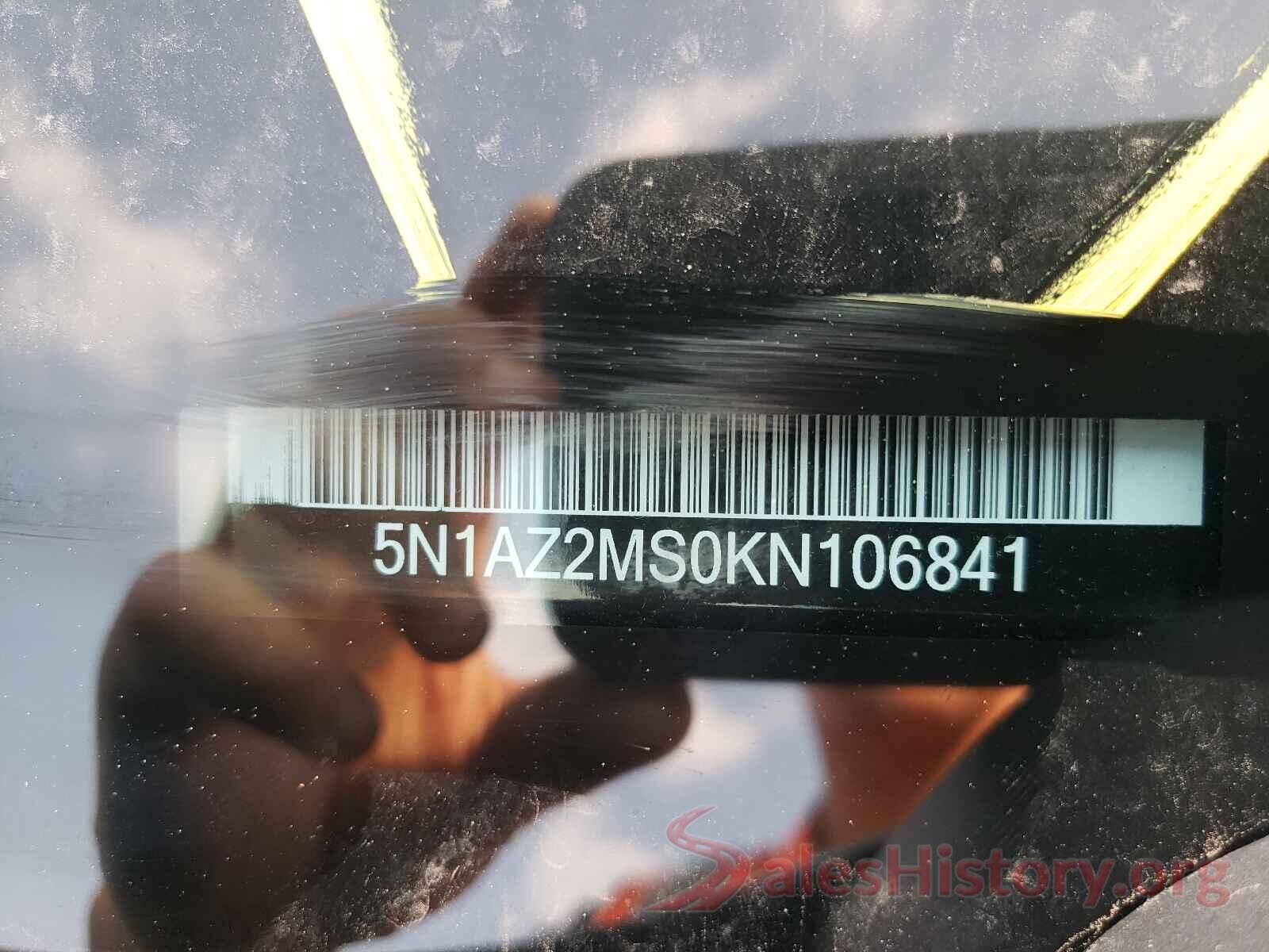 5N1AZ2MS0KN106841 2019 NISSAN MURANO