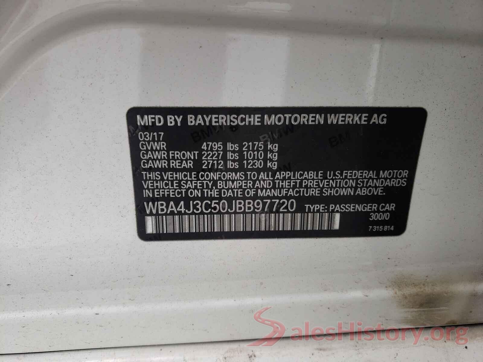 WBA4J3C50JBB97720 2018 BMW 4 SERIES