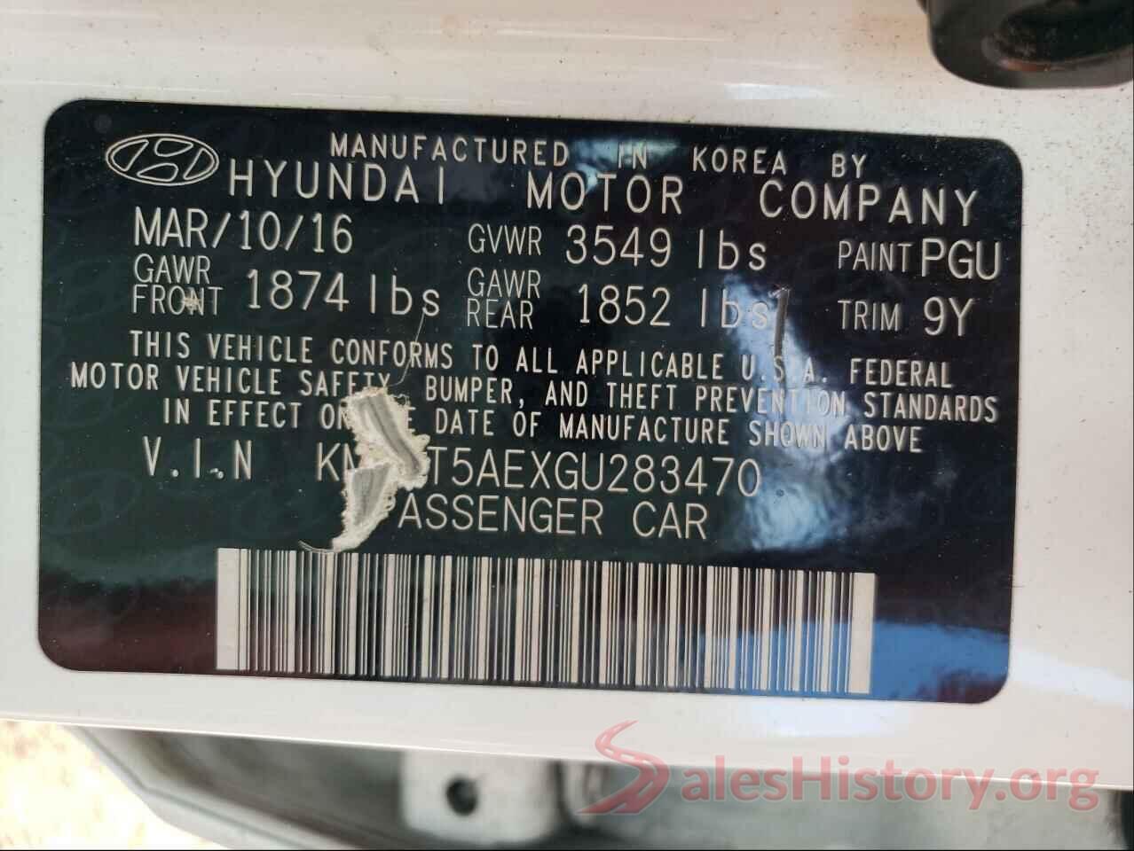 KMHCT5AEXGU283470 2016 HYUNDAI ACCENT