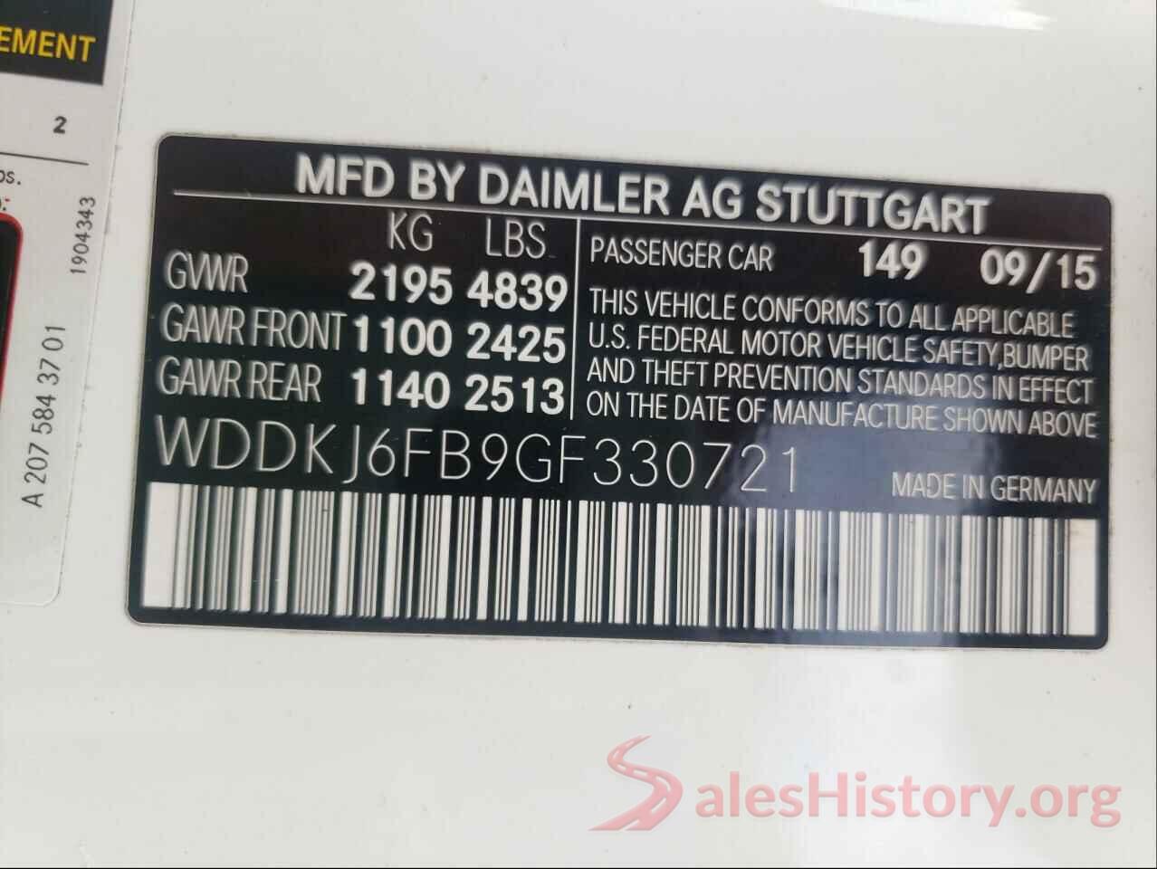 WDDKJ6FB9GF330721 2016 MERCEDES-BENZ E-CLASS