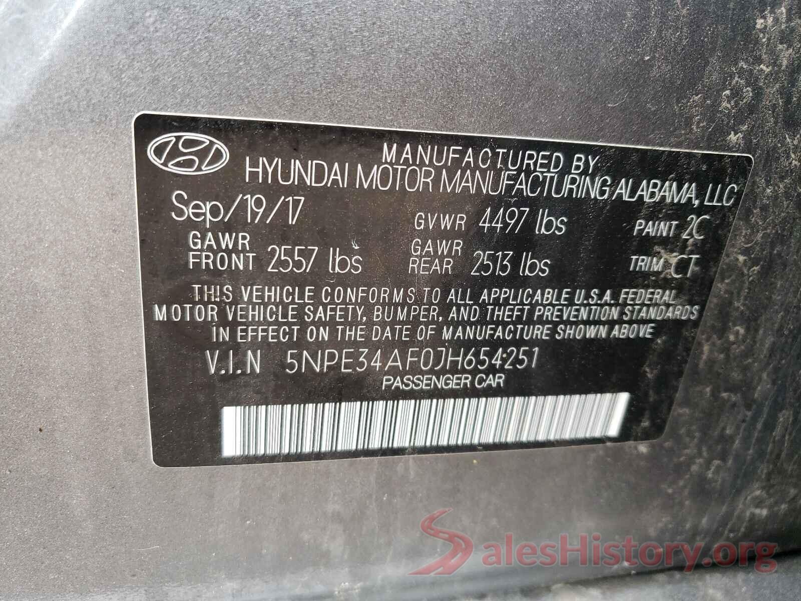 5NPE34AF0JH654251 2018 HYUNDAI SONATA