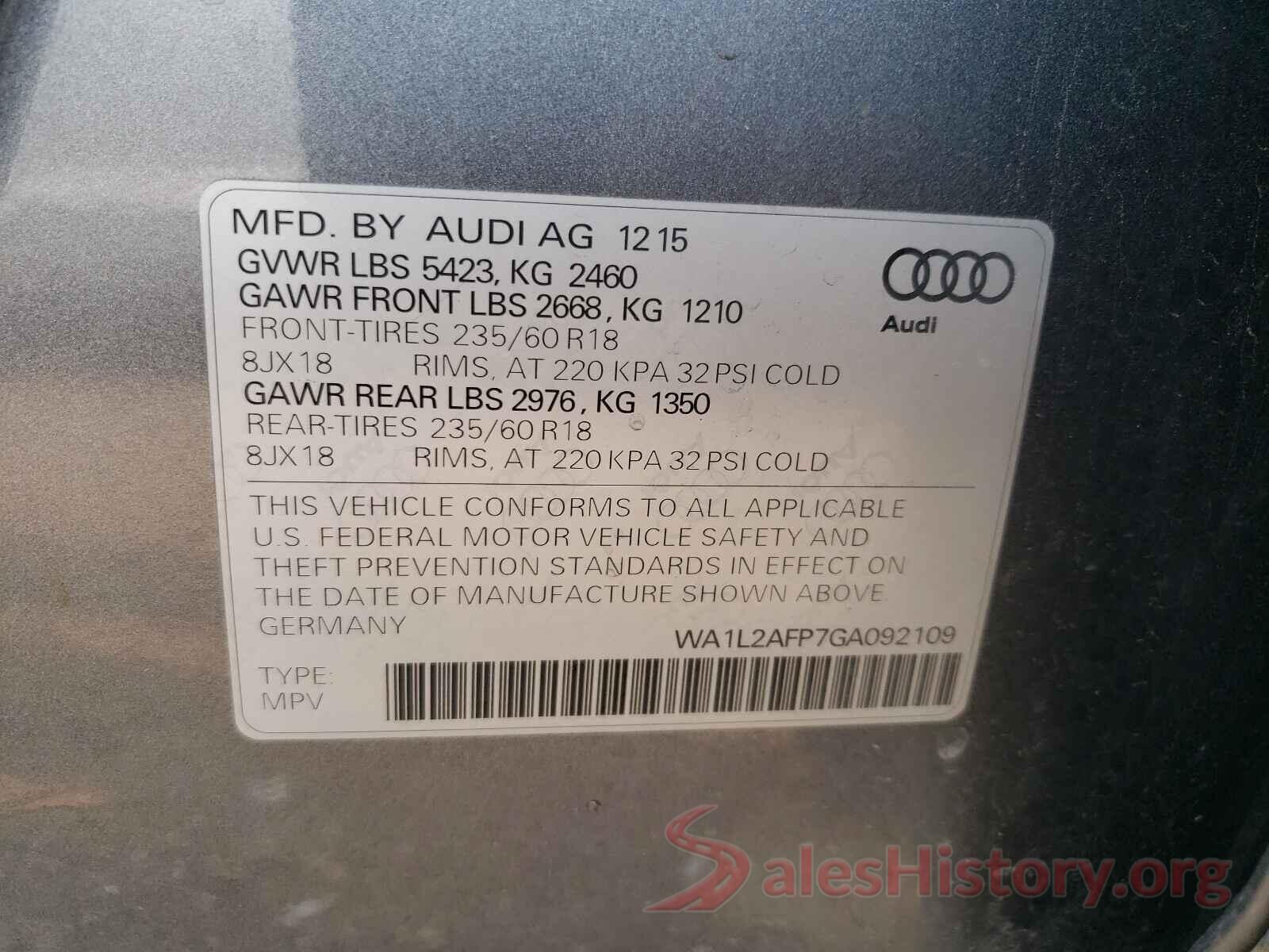 WA1L2AFP7GA092109 2016 AUDI Q5