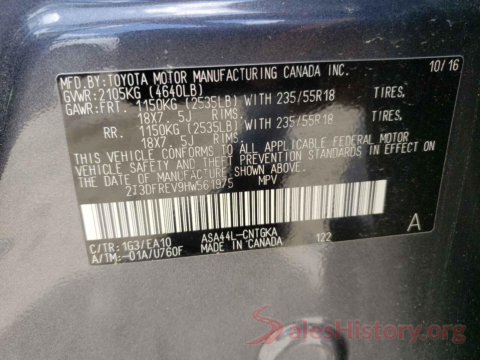 2T3DFREV9HW561975 2017 TOYOTA RAV4