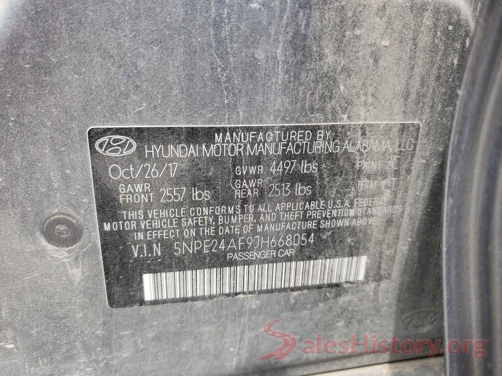 5NPE24AF9JH668054 2018 HYUNDAI SONATA