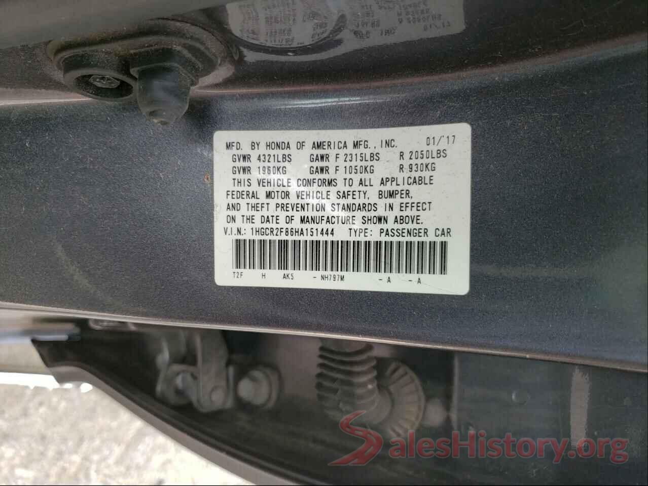 1HGCR2F86HA151444 2017 HONDA ACCORD