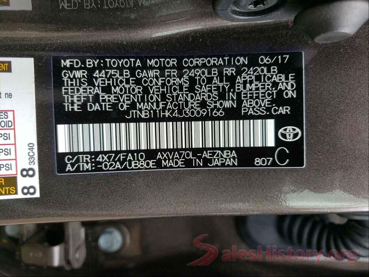 JTNB11HK4J3009166 2018 TOYOTA CAMRY