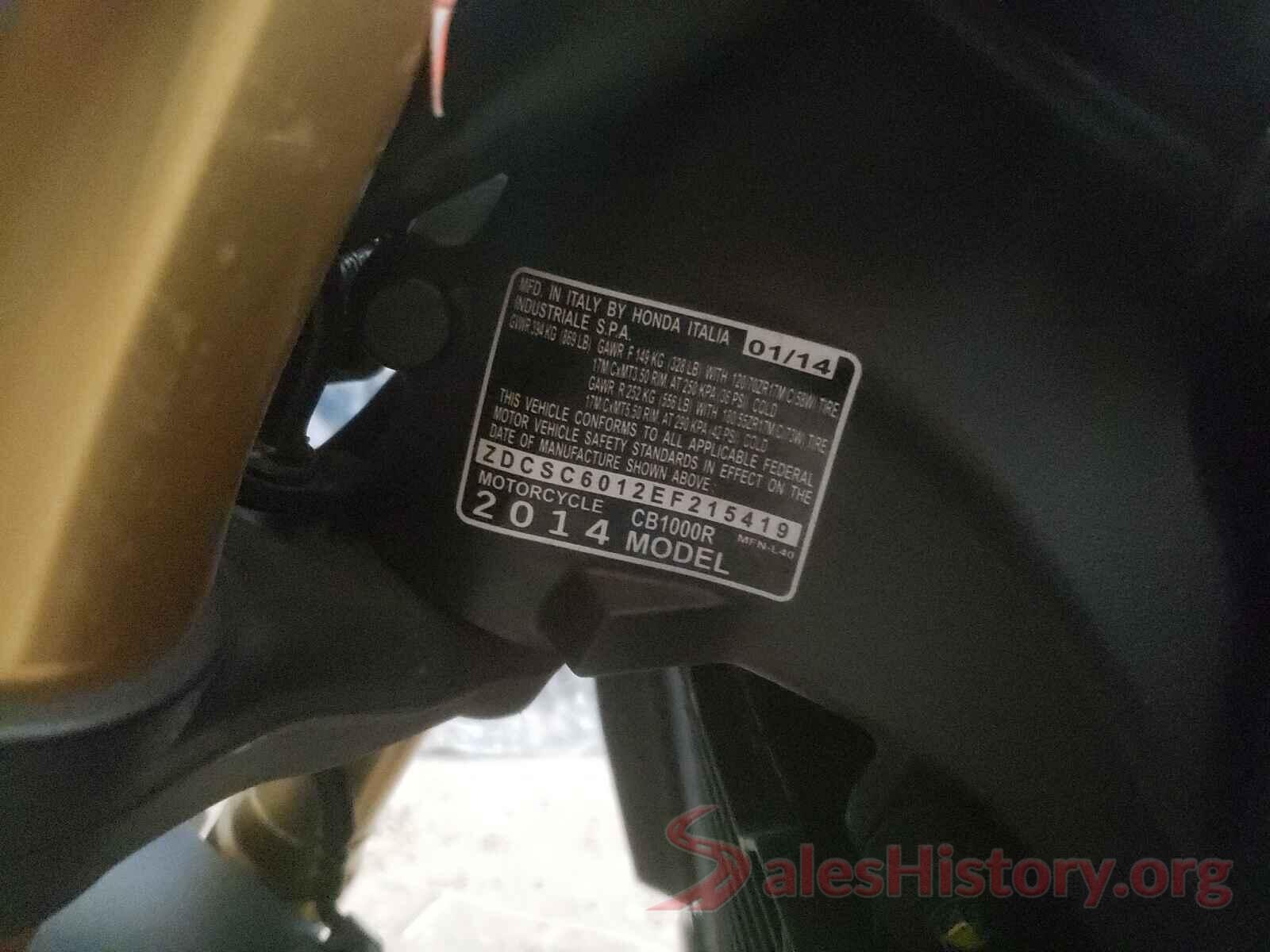 ZDCSC6012EF215419 2014 HONDA CB CYCLE