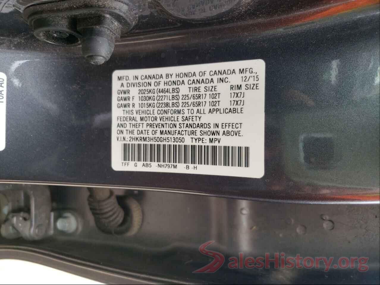 2HKRM3H50GH513050 2016 HONDA CRV