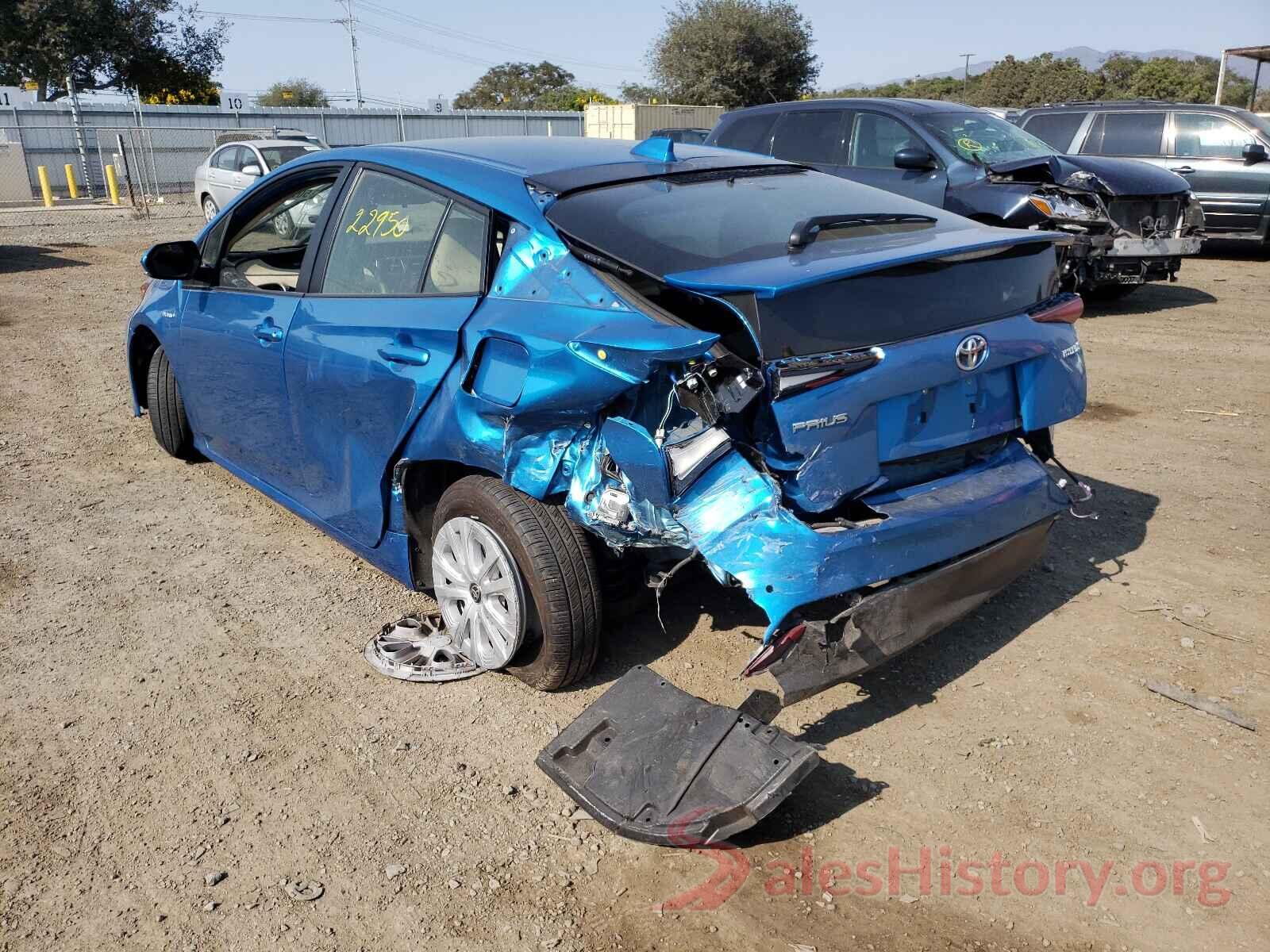 JTDKARFU4L3117586 2020 TOYOTA PRIUS